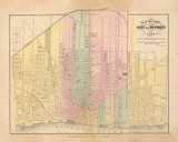 Detroit City 126-127, Michigan 1873 Old Map Reprint - Walling State Atlas