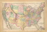 United States 134-135, Michigan 1873 Old Map Reprint - Walling State Atlas