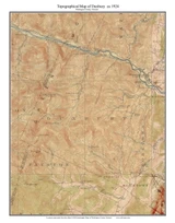 Duxbury 1924 - Custom USGS Old Topo Map - Washington County, Vermont