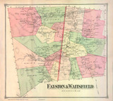 Fayston and Waitsfield - Custom, Vermont 1873 Old Town Map Reprint - Washington Co.