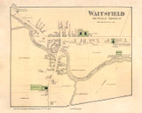 Waitsfield Village - Custom, Vermont 1873 Old Town Map Reprint - Washington Co.