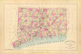 Connecticut 6-7, Connecticut 1893 Old Map Reprint - Hurd State Atlas