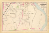 South Part of the City of Hartford 46-47, Connecticut 1893 Old Map Reprint - Hurd State Atlas
