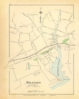 Milford  80, Connecticut 1893 Old Map Reprint - Hurd State Atlas