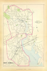 Borough of Norwalk & City of South Norwalk 114-115, Connecticut 1893 Old Map Reprint - Hurd State Atlas
