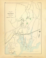 Greenwich 116, Connecticut 1893 Old Map Reprint - Hurd State Atlas