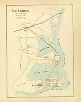 Old Saybrook 167, Connecticut 1893 Old Map Reprint - Hurd State Atlas