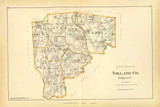 South Part of Tolland Co. 180-181, Connecticut 1893 Old Map Reprint - Hurd State Atlas