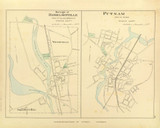 Danielsonville & Putnam 199, Connecticut 1893 Old Map Reprint - Hurd State Atlas