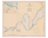Inland Route of Navigation 1945 B Lake Michigan Harbor Chart Reprint Great Lakes 7 - 66