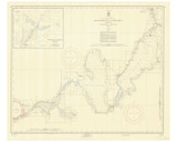 Inland Route of Navigation 1955 B BW Lake Michigan Harbor Chart Reprint Great Lakes 7 - 66