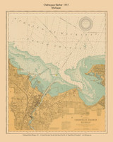 Cheboygan Harbor 1915 Lake Michigan Harbor Chart Reprint Great Lakes 7 - Custom
