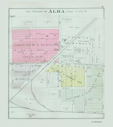 Alba Village, Michigan 1897 Old Map Print - Antrim Co. 39