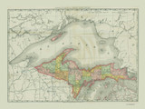 Northern Michigan, Michigan 1897 Old Map Print - Antrim Co. 71-72