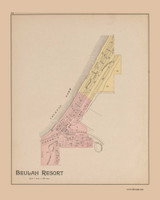 Beulah Resort, Michigan 1901 Old Map Print - Benzie Co. 24