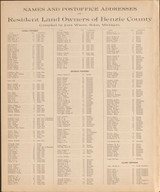 Names 1, Michigan 1901 Old Map Print - Benzie Co. 03