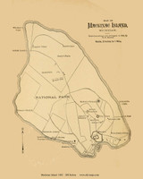 Mackinac Island 1883 Kelton - Old Map Reprint - Michigan/Cities