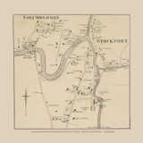 Columbiaville and Stockport Villages - Custom, New York 1873 - Old Town Map Reprint - Columbia Co. Atlas 83