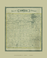 Lowell Township, Michigan 1876 Old Map Print - Kent Co. 12