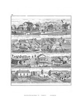 Farm Residence of Brown, Etc., Michigan 1876 Old Map Print - Kent Co. 22