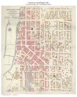 Grand Rapids Downtown Michigan 1906 - Fire Insurance Index - Old Map Reprint