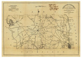 Chester District, 1825 South Carolina - Old Map Reprint - Mills Atlas LC