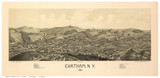 Chatham, New York 1886 Bird's Eye View - Old Map Reprint