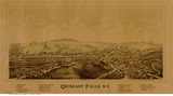 Oriskany Falls, New York 1891 Bird's Eye View - Old Map Reprint