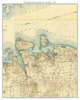 Northport Bay 1900 - Custom USGS Old Topo Map - New York - Long Island