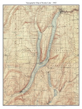 Keuka Lake 1903 - Custom USGS Old Topo Map - New York - Finger Lakes