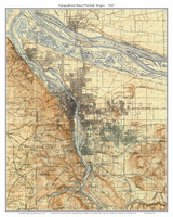 Portland 1905 - Custom USGS Old Topo Map - Oregon