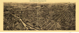 Allentown, Pennsylvania 1922 Bird's Eye View - Old Map Reprint