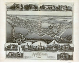 Annville, Pennsylvania 1888 Bird's Eye View - Old Map Reprint