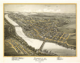 Apollo, Pennsylvania 1896 Bird's Eye View - Old Map Reprint