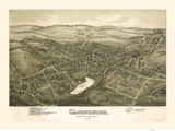 Canonsburg, Pennsylvania 1897 Bird's Eye View - Old Map Reprint