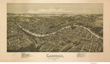 Carnegie, Pennsylvania 1897 Bird's Eye View - Old Map Reprint