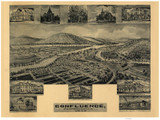 Confluence, Pennsylvania 1905 Bird's Eye View - Old Map Reprint