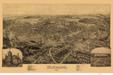 Dunmore, Pennsylvania 1892 Bird's Eye View - Old Map Reprint
