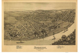 Duquesne, Pennsylvania 1897 Bird's Eye View - Old Map Reprint