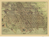 Erie, Pennsylvania 1909 Bird's Eye View - Old Map Reprint