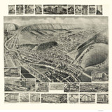 Everett, Pennsylvania 1905 Bird's Eye View - Old Map Reprint