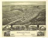 Girardville, Pennsylvania 1889 Bird's Eye View - Old Map Reprint