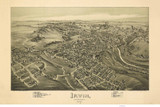 Irwin, Pennsylvania 1897 Bird's Eye View - Old Map Reprint