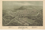 Jermyn, Pennsylvania 1889 Bird's Eye View - Old Map Reprint