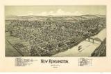 New Kensington, Pennsylvania 1902 Bird's Eye View - Old Map Reprint