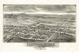 Newmanstown and Sheridan, Pennsylvania 1898 Bird's Eye View - Old Map Reprint