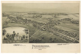 Pennsburg, Pennsylvania 1894 Bird's Eye View - Old Map Reprint