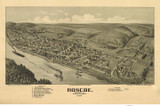 Roscoe, Pennsylvania 1902 Bird's Eye View - Old Map Reprint