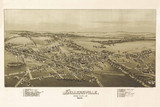 Sellersville, Pennsylvania 1894 Bird's Eye View - Old Map Reprint