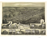 Shenandoah, Pennsylvania 1889 Bird's Eye View - Old Map Reprint